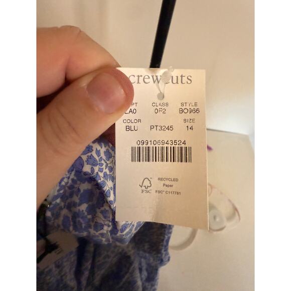 New With Tags Boys J. Crew Liberty Fabric Short Sleeve Button Down 14 - Picture 3 of 5